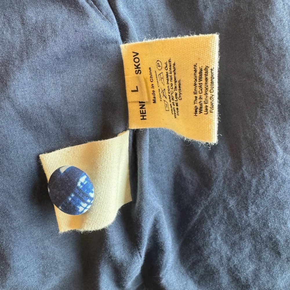 Henrik Vibskov Blue Indigo Patchwork Jacket L - Picture 2 of 5